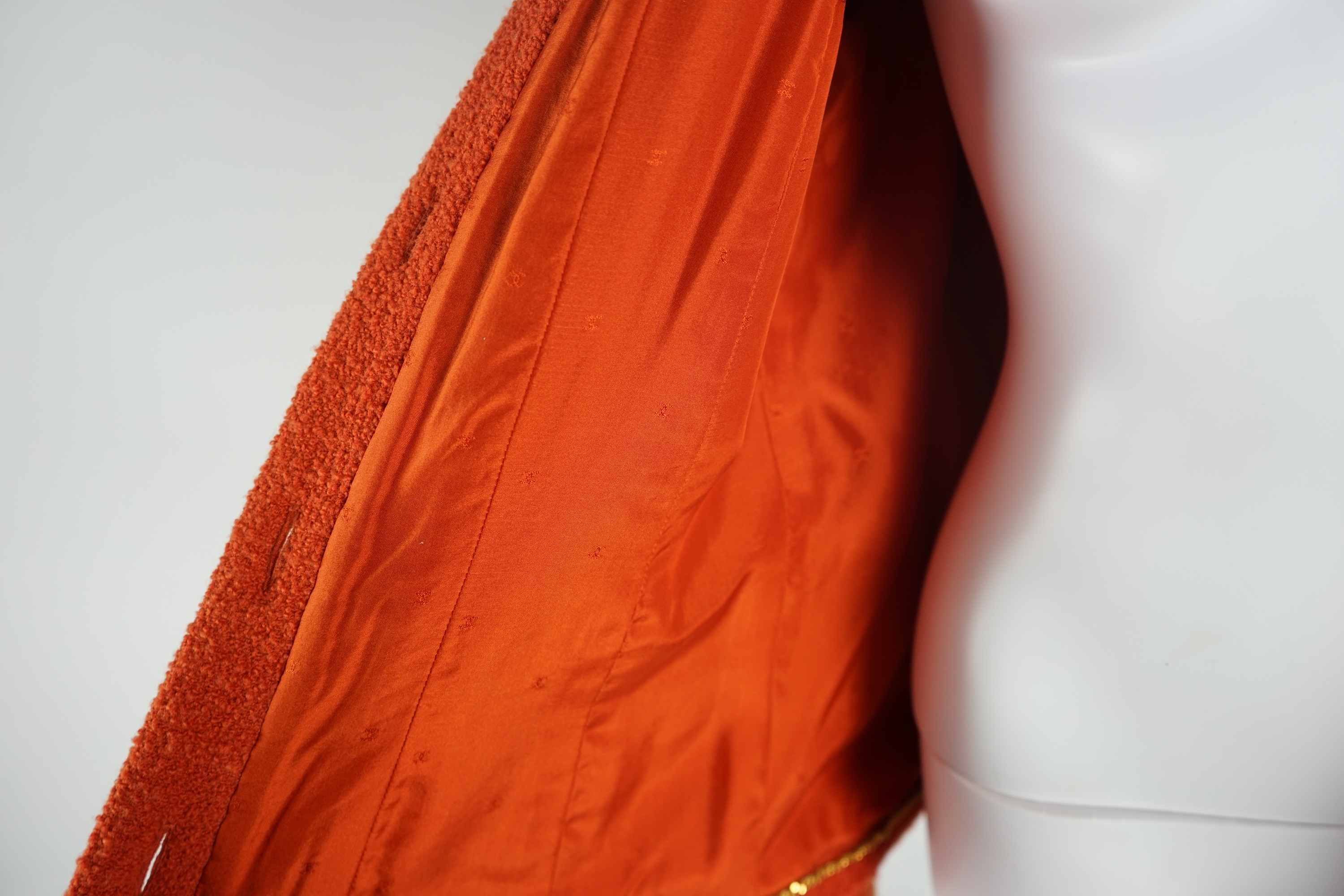 A Chanel lady's orange jacket, EU 44